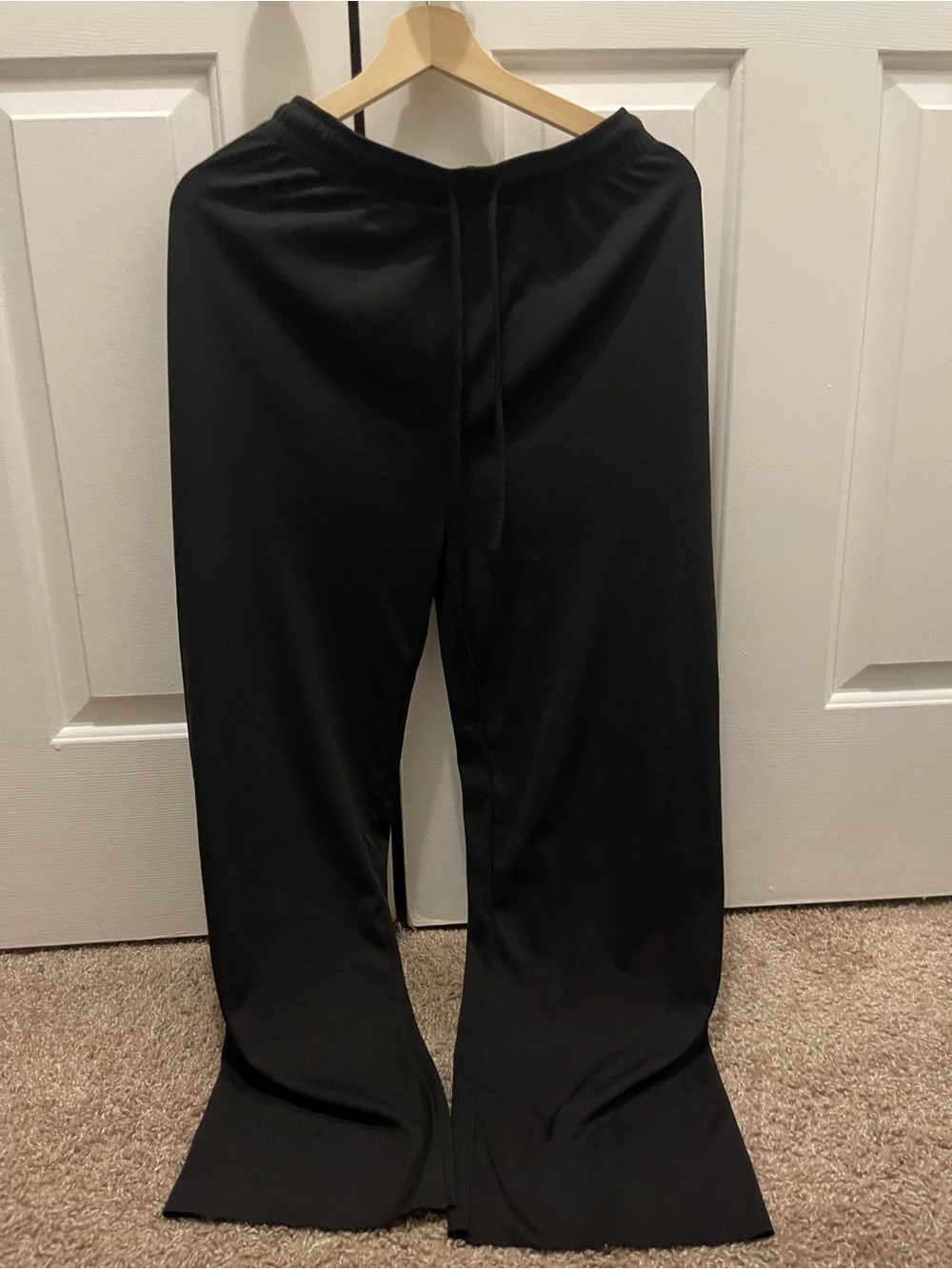 Men's Black Drawstring Lounge Pants